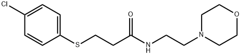 3-[(4-chlorophenyl)sulfanyl]-N-[2-(morpholin-4-yl)ethyl]propanamide Struktur