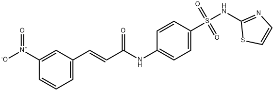 3-(3-nitrophenyl)-N-{4-[(1,3-thiazol-2-ylamino)sulfonyl]phenyl}acrylamide Struktur