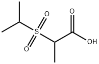 2-(propane-2-sulfonyl)propanoic acid Struktur