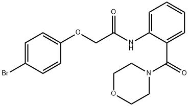 2-(4-bromophenoxy)-N-[2-(morpholine-4-carbonyl)phenyl]acetamide Struktur