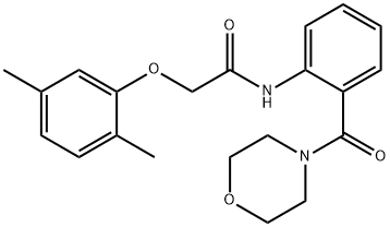 2-(2,5-dimethylphenoxy)-N-[2-(morpholine-4-carbonyl)phenyl]acetamide Struktur