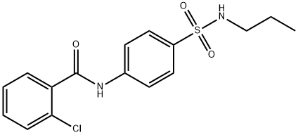 2-chloro-N-[4-(propylsulfamoyl)phenyl]benzamide Struktur