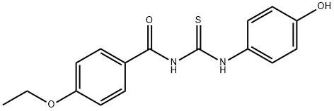 4-ethoxy-N-{[(4-hydroxyphenyl)amino]carbonothioyl}benzamide Struktur