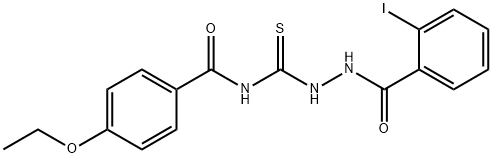 4-ethoxy-N-[[(2-iodobenzoyl)amino]carbamothioyl]benzamide Struktur