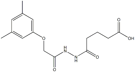 5-{2-[(3,5-dimethylphenoxy)acetyl]hydrazino}-5-oxopentanoic acid Struktur