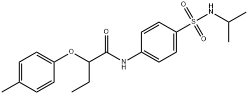 2-(4-methylphenoxy)-N-[4-(propan-2-ylsulfamoyl)phenyl]butanamide Struktur