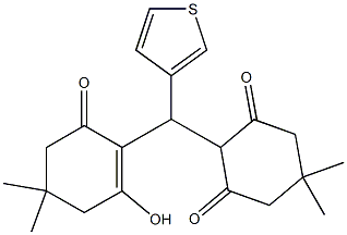 2-[(2-hydroxy-4,4-dimethyl-6-oxocyclohexen-1-yl)-thiophen-3-ylmethyl]-5,5-dimethylcyclohexane-1,3-dione Struktur