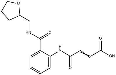 4-oxo-4-[(2-{[(tetrahydro-2-furanylmethyl)amino]carbonyl}phenyl)amino]-2-butenoic acid Struktur