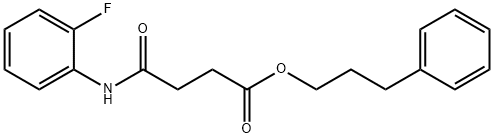 3-phenylpropyl 4-[(2-fluorophenyl)amino]-4-oxobutanoate Struktur