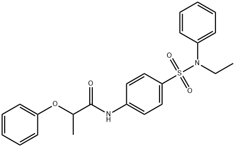 N-[4-[ethyl(phenyl)sulfamoyl]phenyl]-2-phenoxypropanamide Struktur