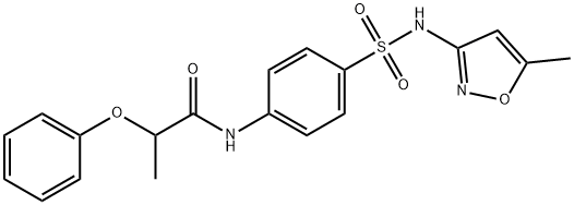 N-[4-[(5-methyl-1,2-oxazol-3-yl)sulfamoyl]phenyl]-2-phenoxypropanamide Struktur