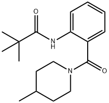 2,2-dimethyl-N-[2-(4-methylpiperidine-1-carbonyl)phenyl]propanamide Struktur