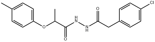 N'-[(4-chlorophenyl)acetyl]-2-(4-methylphenoxy)propanohydrazide Struktur