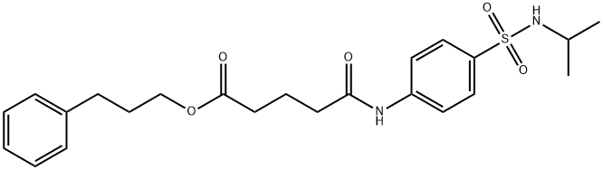 3-phenylpropyl 5-oxo-5-[4-(propan-2-ylsulfamoyl)anilino]pentanoate Struktur