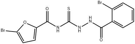 5-bromo-N-[[(2-bromobenzoyl)amino]carbamothioyl]furan-2-carboxamide Struktur