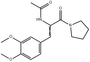 N-[2-(3,4-dimethoxyphenyl)-1-(1-pyrrolidinylcarbonyl)vinyl]acetamide Struktur