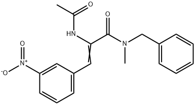 2-(acetylamino)-N-benzyl-N-methyl-3-(3-nitrophenyl)acrylamide Struktur