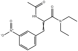 2-(acetylamino)-N,N-diethyl-3-(3-nitrophenyl)acrylamide Struktur