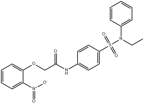 N-(4-{[ethyl(phenyl)amino]sulfonyl}phenyl)-2-(2-nitrophenoxy)acetamide Struktur