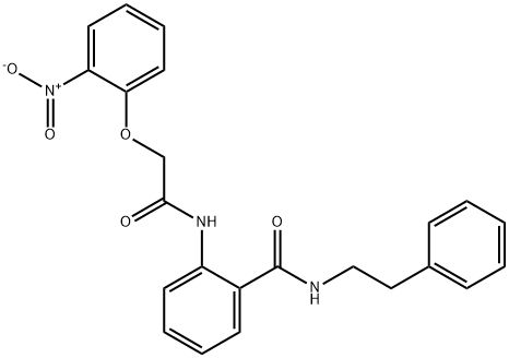 2-{[(2-nitrophenoxy)acetyl]amino}-N-(2-phenylethyl)benzamide Struktur