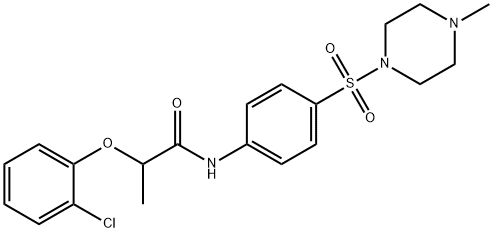 2-(2-chlorophenoxy)-N-[4-(4-methylpiperazin-1-yl)sulfonylphenyl]propanamide Struktur