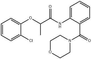 2-(2-chlorophenoxy)-N-[2-(morpholine-4-carbonyl)phenyl]propanamide Struktur