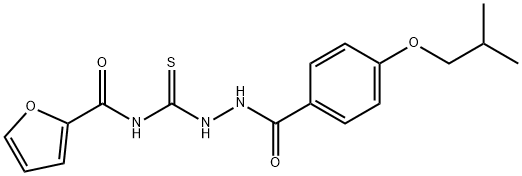 N-[[[4-(2-methylpropoxy)benzoyl]amino]carbamothioyl]furan-2-carboxamide Struktur