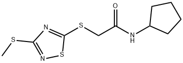 N-cyclopentyl-2-[(3-methylsulfanyl-1,2,4-thiadiazol-5-yl)sulfanyl]acetamide Struktur