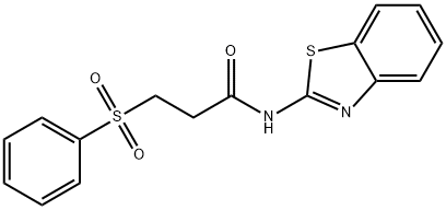 3-(benzenesulfonyl)-N-(1,3-benzothiazol-2-yl)propanamide Struktur