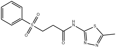 3-(benzenesulfonyl)-N-(5-methyl-1,3,4-thiadiazol-2-yl)propanamide Struktur