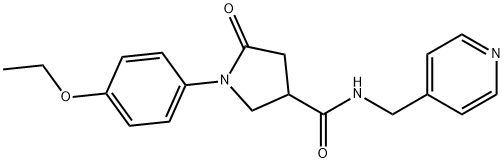 1-(4-ethoxyphenyl)-5-oxo-N-(pyridin-4-ylmethyl)pyrrolidine-3-carboxamide Struktur