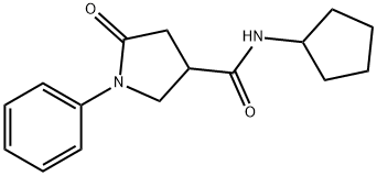 N-cyclopentyl-5-oxo-1-phenylpyrrolidine-3-carboxamide Struktur