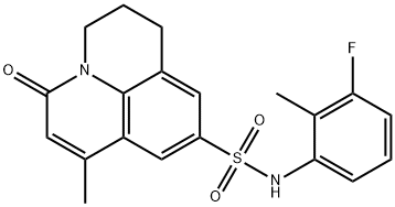 N-(3-fluoro-2-methylphenyl)-7-methyl-5-oxo-2,3-dihydro-1H,5H-pyrido[3,2,1-ij]quinoline-9-sulfonamide Struktur