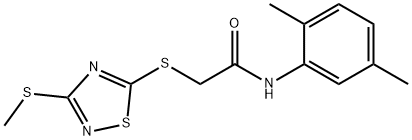 N-(2,5-dimethylphenyl)-2-{[3-(methylsulfanyl)-1,2,4-thiadiazol-5-yl]sulfanyl}acetamide Struktur