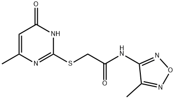 2-[(4-hydroxy-6-methylpyrimidin-2-yl)sulfanyl]-N-(4-methyl-1,2,5-oxadiazol-3-yl)acetamide Struktur