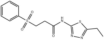 3-(benzenesulfonyl)-N-(5-ethyl-1,3,4-thiadiazol-2-yl)propanamide Struktur