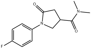 1-(4-fluorophenyl)-N,N-dimethyl-5-oxopyrrolidine-3-carboxamide Struktur