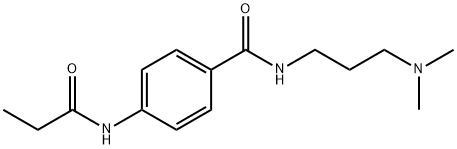 N-[3-(dimethylamino)propyl]-4-(propanoylamino)benzamide Struktur