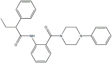 2-phenyl-N-{2-[(4-phenylpiperazin-1-yl)carbonyl]phenyl}butanamide Struktur