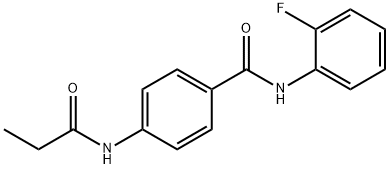 N-(2-fluorophenyl)-4-(propanoylamino)benzamide Struktur