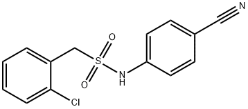 1-(2-chlorophenyl)-N-(4-cyanophenyl)methanesulfonamide Struktur