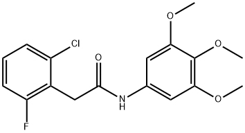 2-(2-chloro-6-fluorophenyl)-N-(3,4,5-trimethoxyphenyl)acetamide Struktur