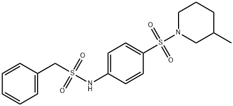 N-[4-(3-methylpiperidin-1-yl)sulfonylphenyl]-1-phenylmethanesulfonamide Struktur