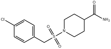 1-[(4-chlorobenzyl)sulfonyl]piperidine-4-carboxamide Struktur