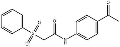 N-(4-acetylphenyl)-2-(phenylsulfonyl)acetamide Struktur