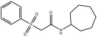 N-cycloheptyl-2-(phenylsulfonyl)acetamide Struktur