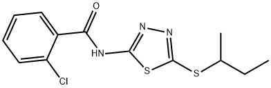 N-(5-butan-2-ylsulfanyl-1,3,4-thiadiazol-2-yl)-2-chlorobenzamide Struktur