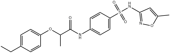 2-(4-ethylphenoxy)-N-[4-[(5-methyl-1,2-oxazol-3-yl)sulfamoyl]phenyl]propanamide Struktur