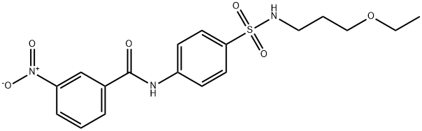 N-[4-(3-ethoxypropylsulfamoyl)phenyl]-3-nitrobenzamide Struktur