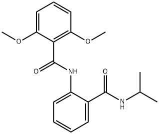 2,6-dimethoxy-N-[2-(propan-2-ylcarbamoyl)phenyl]benzamide Struktur